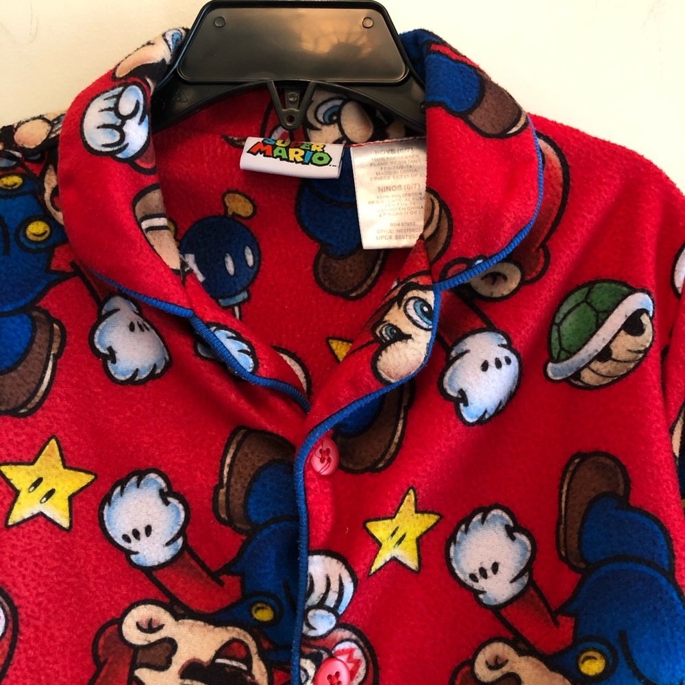 Boys Nintendo Super Mario Pajamas Set Size 6/7 - Picture 5 of 8